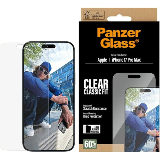 PanzerGlass Classic Fit EasyAligner Tempered Glass for iPhone 17 Pro Max - (PG24188)