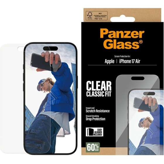 PanzerGlass Classic Fit EasyAligner Tempered Glass for iPhone Air - (PG48789)
