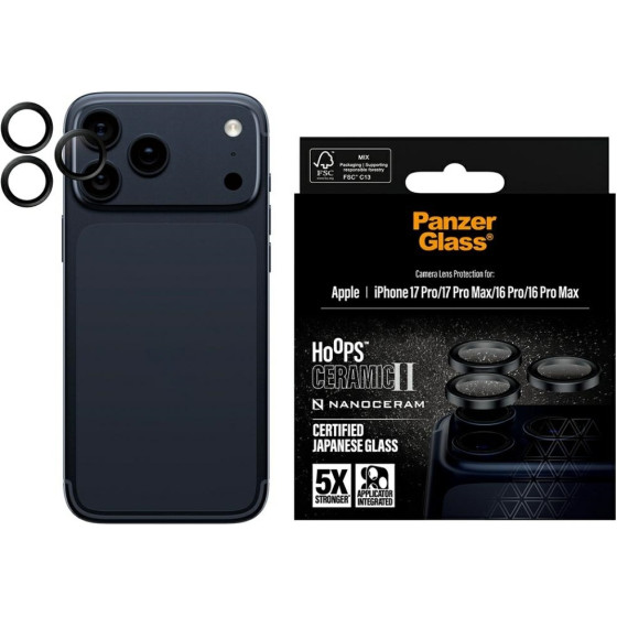 PanzerGlass Hoops Ceramic II Camera Lens Glass for iPhone 17 Pro / 17 Pro Max / 16 Pro / 16 Pro Max - (PG63347)