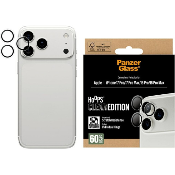 PanzerGlass Hoops Tempered Glass Lens Screen Protector for iPhone 17 Pro / 17 Pro Max / 16 Pro / 16 - (PG38406)