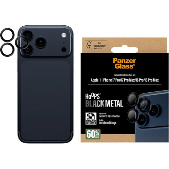 PanzerGlass Tempered glass lens protector Hoops for iPhone 17 Pro / 17 Pro Max / 16 Pro / 16 Pro Max - (PG43455)