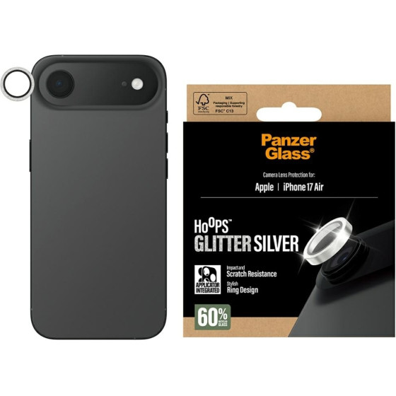 PanzerGlass Tempered glass lens protector Hoops Glitter do iPhone Air srebrny - (PG93710)