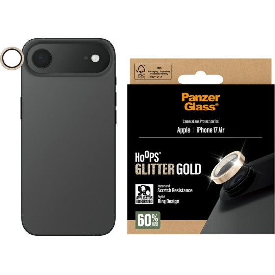 PanzerGlass Tempered glass lens protector Hoops Glitter do iPhone Air zloty - (PG80531)