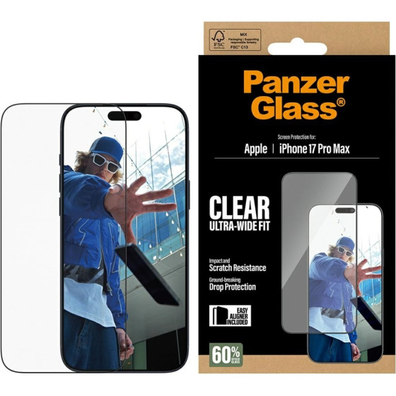 PanzerGlass Ultra-Wide Fit EasyAligner Tempered Glass for iPhone 17 Pro Max - (PG66497)