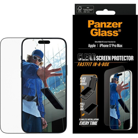 PanzerGlass Ultra-Wide Fit Fastfit Tempered Glass for iPhone 17 Pro Max - (PG49876)