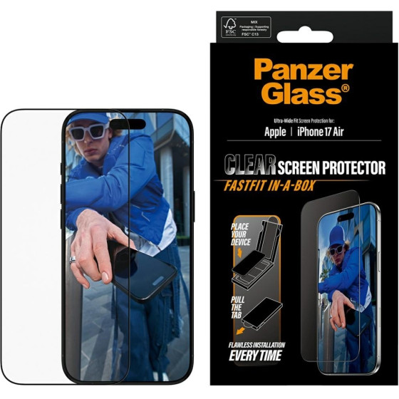 PanzerGlass Ultra-Wide Fit Fastfit Tempered Glass for iPhone Air - (PG63006)