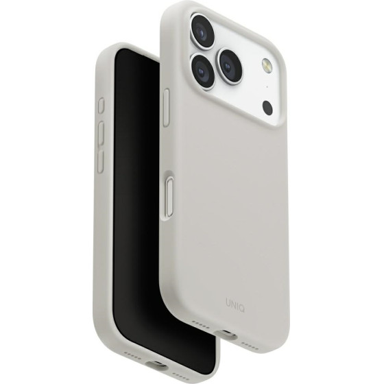 UNIQ Lino Case for iPhone 17 Pro Magclick Charging Light Gray - (UNIQ-IP6.3P(2025)-LINOMMGRY)