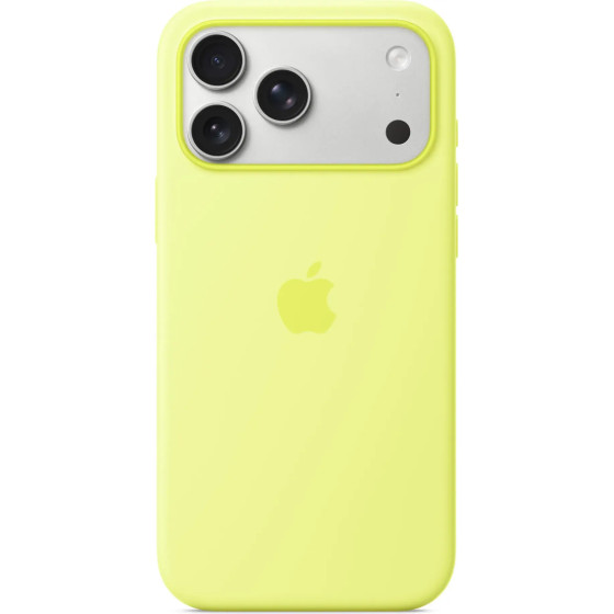 Apple iPhone 17 Pro Max Silicone Case with MagSafe Neon Yellow - (MGFM4ZMA)