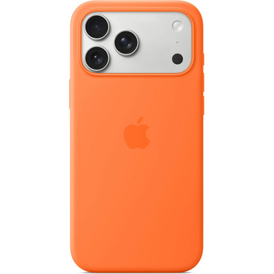 Apple iPhone 17 Pro Max Silicone Case with MagSafe Orange - (MGFL4ZMA)