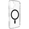 Puro Lite Mag TPU+PC Case Compatible with MagSafe for iPhone 17 - Transparent with Black Ring - (PUIPC1763LITEMBLK)