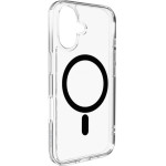 Puro Lite Mag TPU+PC Case Compatible with MagSafe for iPhone 17 - Transparent with Black Ring - (PUIPC1763LITEMBLK)