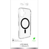 Puro Lite Mag TPU+PC Case Compatible with MagSafe for iPhone 17 - Transparent with Black Ring - (PUIPC1763LITEMBLK)