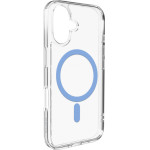 Puro Lite Mag TPU+PC Case Compatible with MagSafe for iPhone 17 - Transparent with Blue Ring - (PUIPC1763LITEMBLUE)