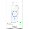 Puro Lite Mag TPU+PC Case Compatible with MagSafe for iPhone 17 - Transparent with Blue Ring - (PUIPC1763LITEMBLUE)