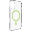 Puro Lite Mag TPU+PC Case Compatible with MagSafe for iPhone 17 - Transparent with Green Ring - (PUIPC1763LITEMGRN)