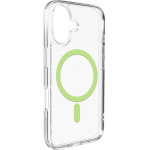 Puro Lite Mag TPU+PC Case Compatible with MagSafe for iPhone 17 - Transparent with Green Ring - (PUIPC1763LITEMGRN)