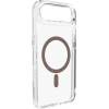 Puro Lite Mag TPU+PC Case Compatible with MagSafe for iPhone 17 Air - Transparent with Brown Ring - (PUIPC1766LITEMCHOC)