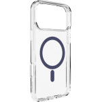 Puro Lite Mag TPU+PC Case Compatible with MagSafe for iPhone 17 Pro - Transparent with Blue Ring - (PUIPC17P63LITEMDKBL)