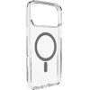 Puro Lite Mag TPU+PC Case Compatible with MagSafe for iPhone 17 Pro - Transparent with Gray Ring - (PUIPC17P63LITEMDKGR)