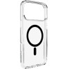 Puro Lite Mag TPU+PC Case Compatible with MagSafe for iPhone 17 Pro Max - Transparent with Black Ring - (PUIPC17P69LITEMBLK)