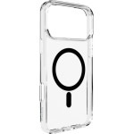 Puro Lite Mag TPU+PC Case Compatible with MagSafe for iPhone 17 Pro Max - Transparent with Black Ring - (PUIPC17P69LITEMBLK)