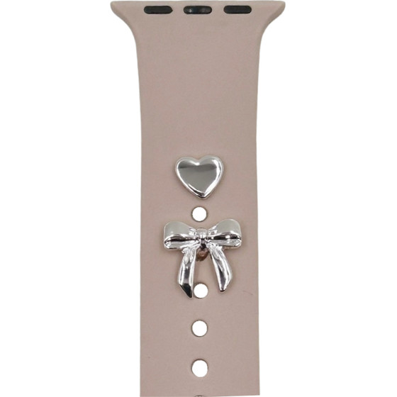 TFO Pin Charms set for watch straps bow silver