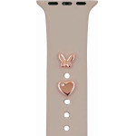 TFO Pin Charms set for watch straps butterfly rose gold