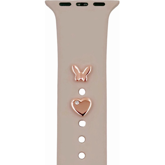 TFO Pin Charms set for watch straps butterfly rose gold
