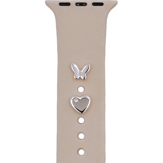 TFO Pin Charms set for watch straps butterfly silver