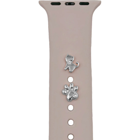 TFO Pin Charms set for watch straps cat silver