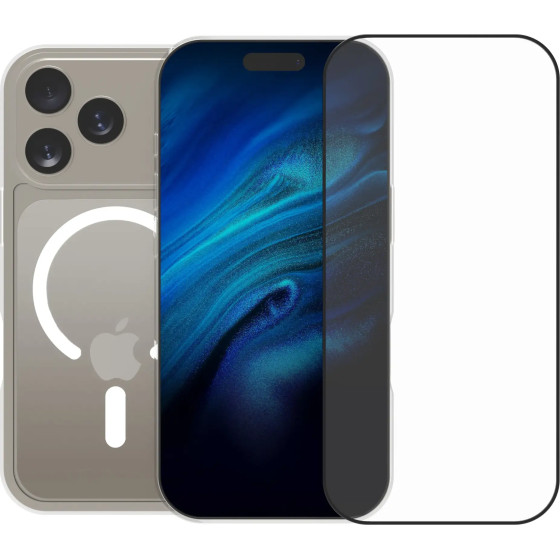 Vivid Set Magsafe Hybrid Case + Full Face Tempered Glass Apple Iphone 17 Pro - (CS-Mgs Tr 1-2508003)