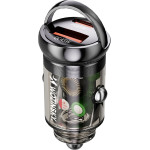 Wozinsky 65W Car Charger USB-C Pd 65W / USB-A 45W Qc 3.0 - Black 5907769383915 - (WCGWCW)