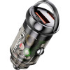 Wozinsky 65W Car Charger USB-C Pd 65W / USB-A 45W Qc 3.0 - Black 5907769383915 - (WCGWCW)