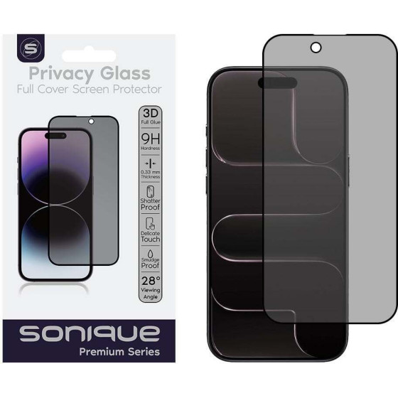 Sonique Privacy Glass Premium Series Hd Full Cover 9H Apple Iphone 17 Air �����