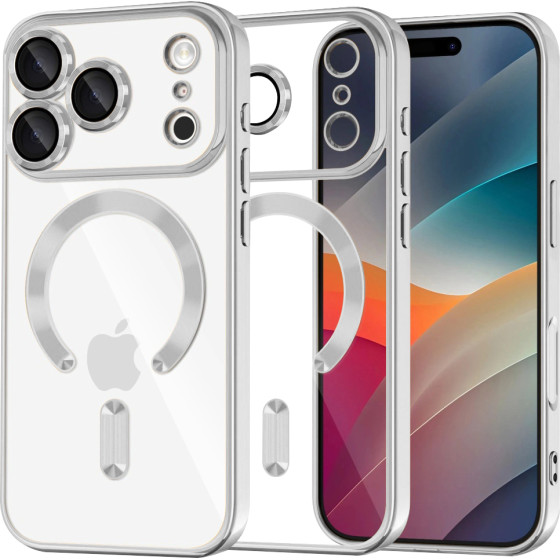 Techsuit - Luxury Crystal Magsafe - Iphone 17 Pro - Silver