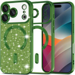 Techsuit - Luxury Glitter Magsafe - Iphone 17 Pro - Deep Green