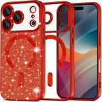 Techsuit - Luxury Glitter Magsafe - Iphone 17 Pro - Red
