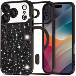 Techsuit - Luxury Glitter Magsafe - Iphone 17 Pro Max - Black