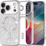 Techsuit - Luxury Glitter Magsafe - Iphone 17 Pro Max - Silver