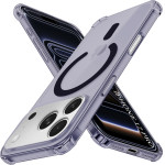 Techsuit - Shockproof Clear Silicone Magsafe - Iphone 17 Pro - Smoke Black
