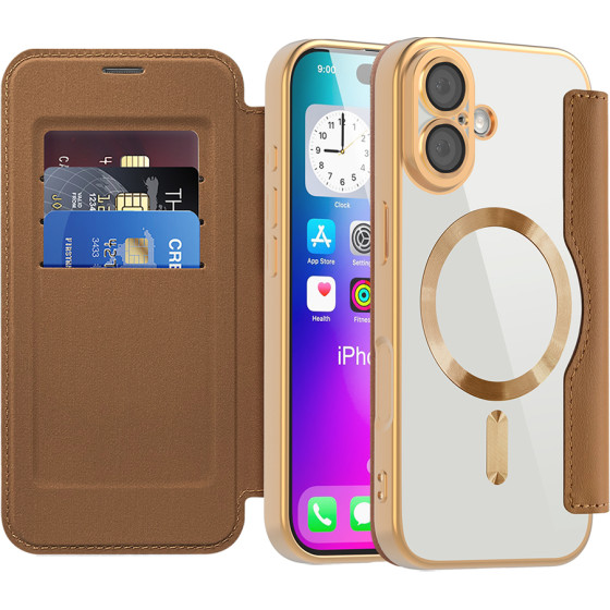 Techsuit - Smartmag Book Case - Iphone 17 - Brown