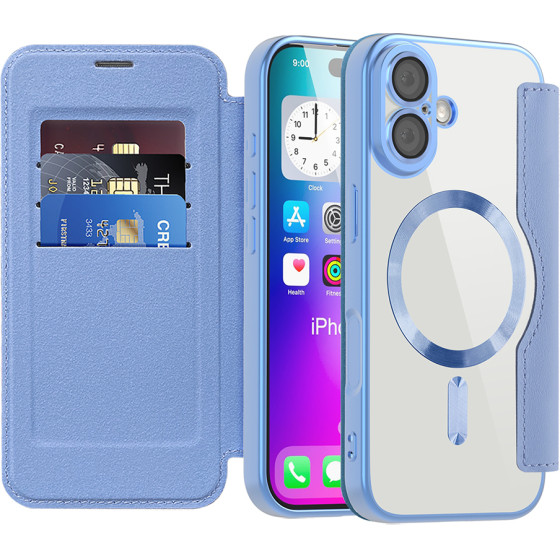 Techsuit - Smartmag Book Case - Iphone 17 - Light Blue