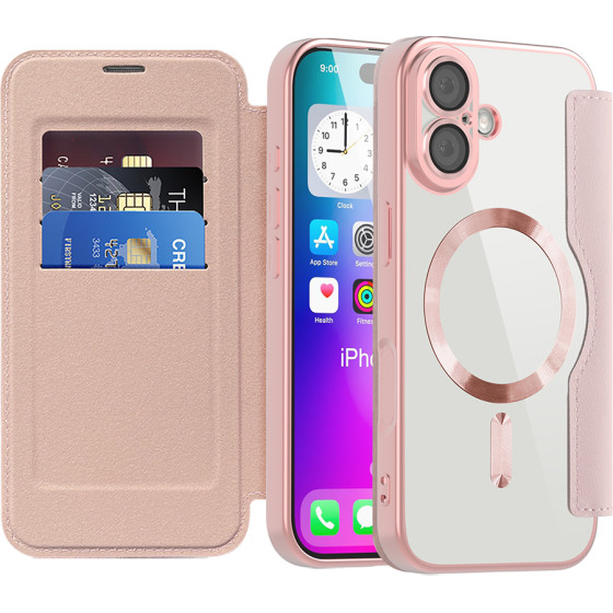 Techsuit - Smartmag Book Case - Iphone 17 - Pink