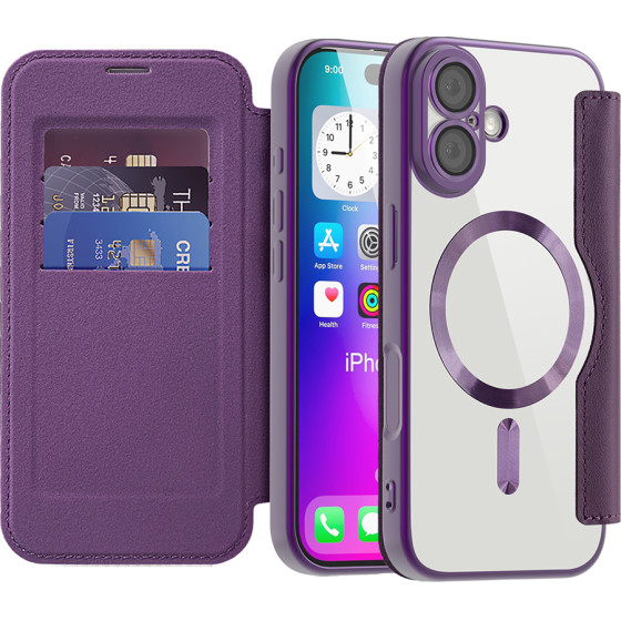 Techsuit - Smartmag Book Case - Iphone 17 - Purple