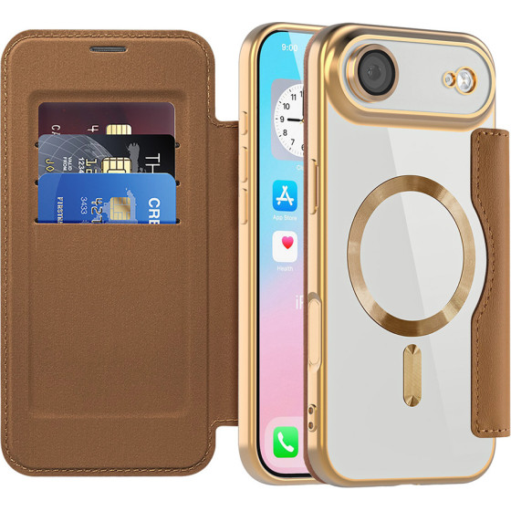 Techsuit - Smartmag Book Case - Iphone 17 Air - Brown