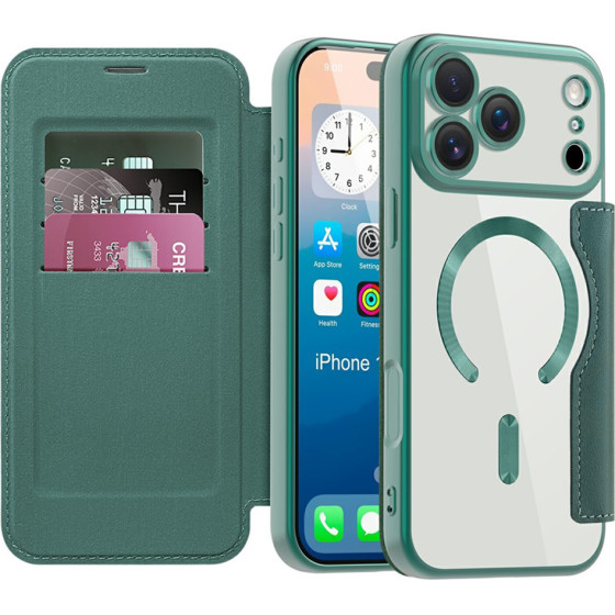 Techsuit - Smartmag Book Case - Iphone 17 Pro - Green