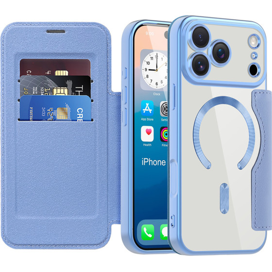 Techsuit - Smartmag Book Case - Iphone 17 Pro - Light Blue