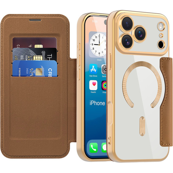 Techsuit - Smartmag Book Case - Iphone 17 Pro Max - Brown
