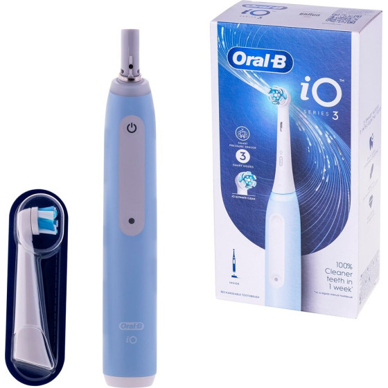 Braun Oral-B IOSERIES3ICe Electric Toothbrush Adult Rotating-Oscillating Toothbrush Blue - (8006540731321)
