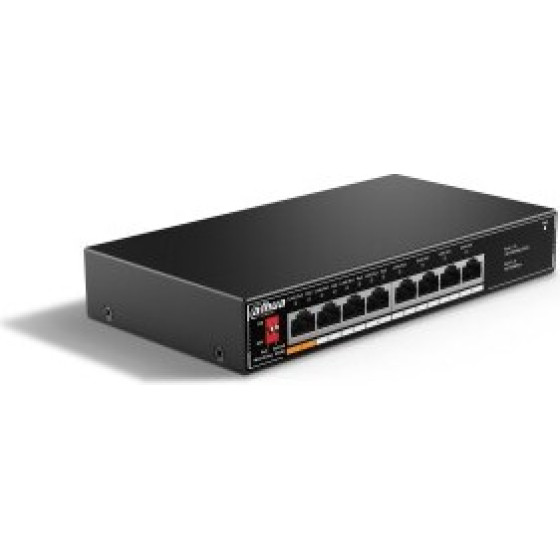 Dahua Technology Poe Unmanaged L2 Fast Ethernet (10/100) Power Over Ethernet (PoE) Black - (SF1008LP)